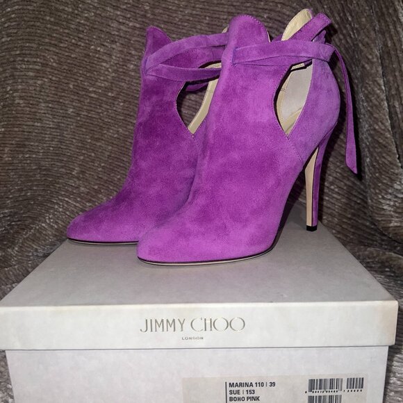 NIB - Jimmy Choo Marina Bootie with Straps in Boho Pink (Size EU 39/ US 9) - Picture 3 of 9